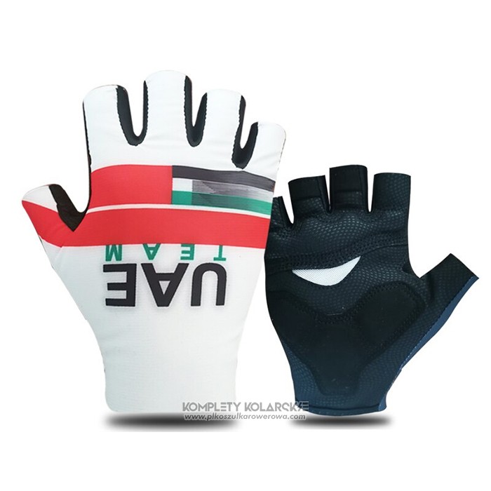 2021 UAE Rekawiczki Cycling Bialy Czerwony